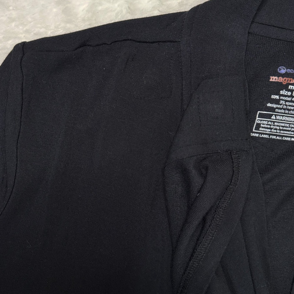 Magnetic Me Nursing Cover Cardigan M/L Black Modal Duster Maternity Magnetic - Picture 6 of 16